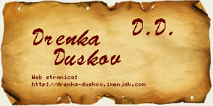 Drenka Duškov vizit kartica